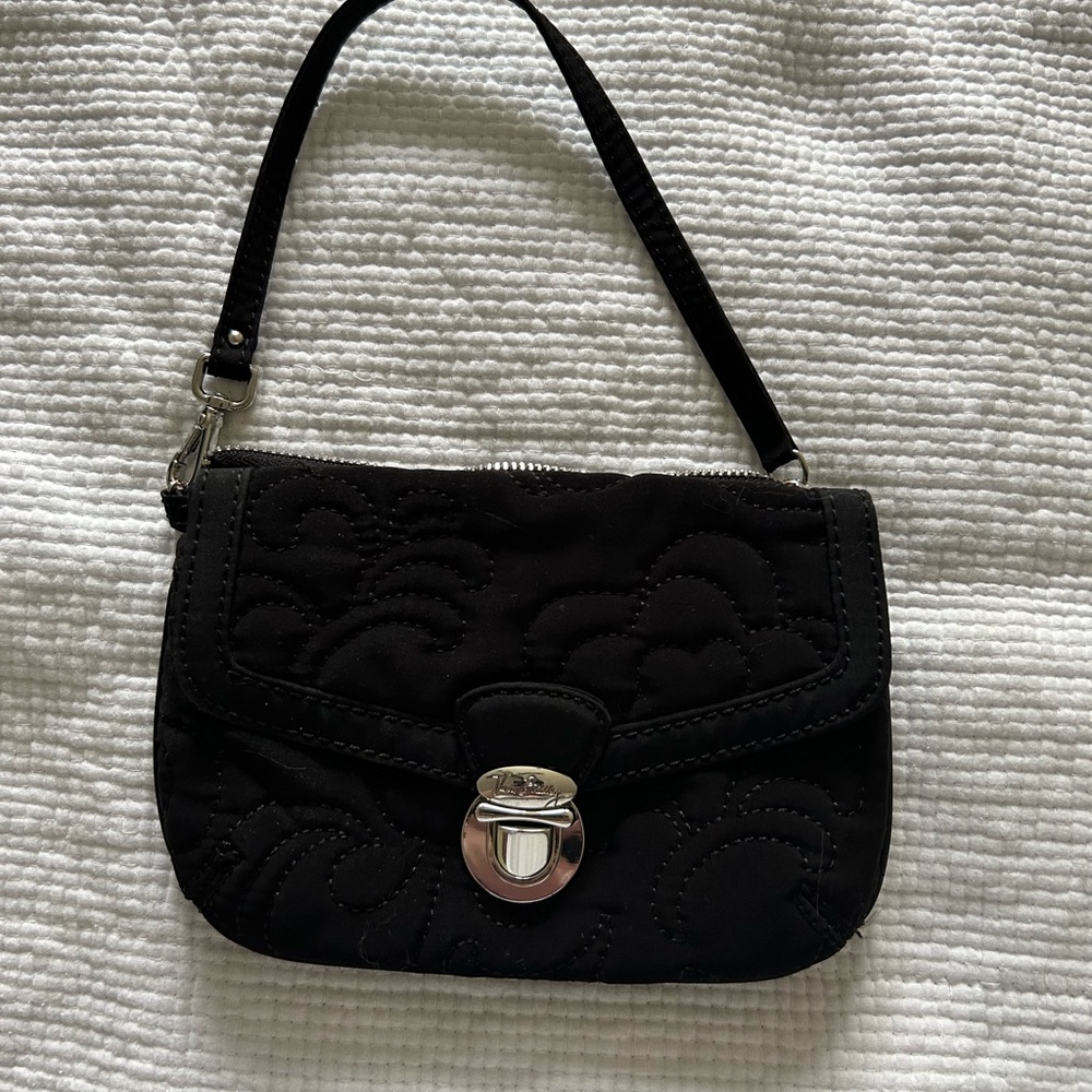 Vintage Vera Bradley Black Quilted Handbag